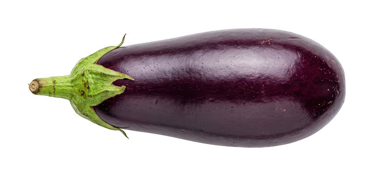 Ripe eggplant png isolated transparent background