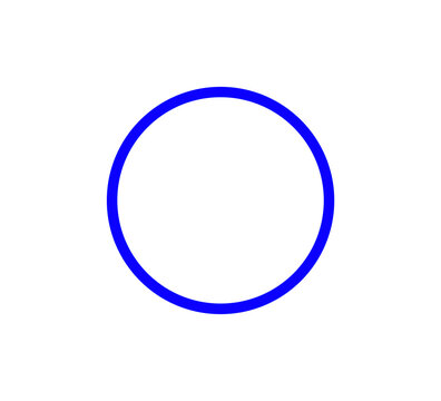 Blue Circle Outline Vector Icon
