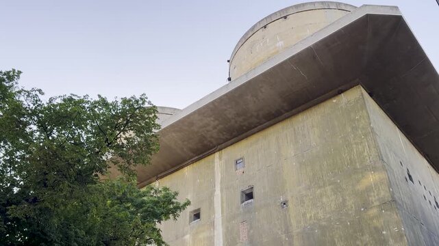 Arenbergpark Flak Tower Anti Aircraft Gun Tower in Vienna Austria