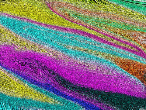 Vibrant abstract swirls featuring dynamic texture layers creating a bold multi colored artistic surface design