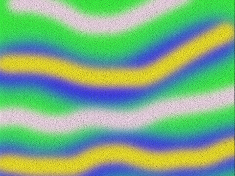 Abstract vibrant wavy gradient texture featuring fluid horizontal multicolored stripes with soft grainy surface artistic