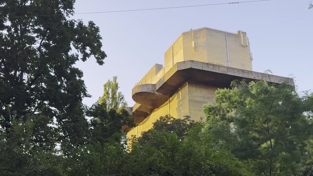 Arenbergpark Flak Tower Anti Aircraft Gun Tower in Vienna Austria