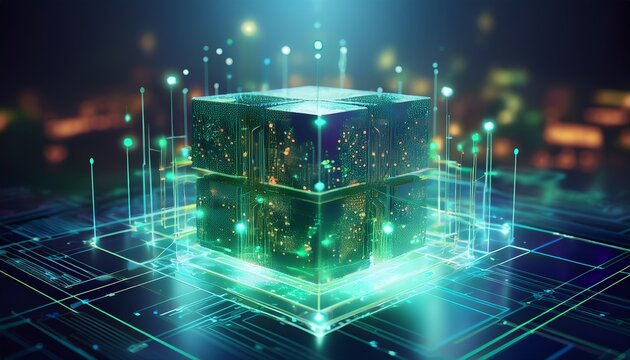 innovative growth in digital cube architecture blending technology and information cloud insights with connectivity design green computing ethical sustainability in it