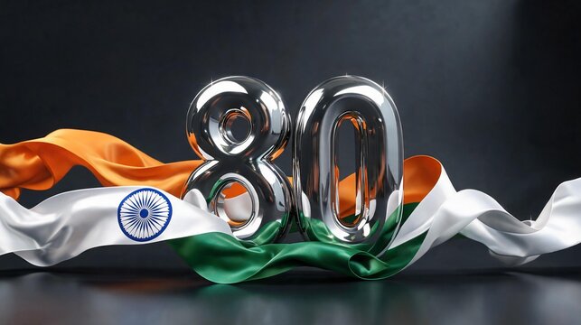 Luxury Silk Fabric Number Eighty in Indian Tricolor