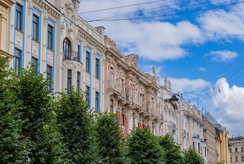 Fototapeta premium Art Nouveau Buildings in Riga