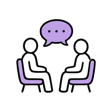 Therapy conversation mental health icon vector
