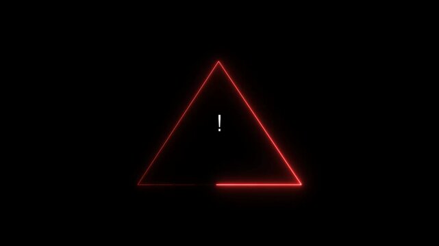 neon light Triangle animation video.4k stock video