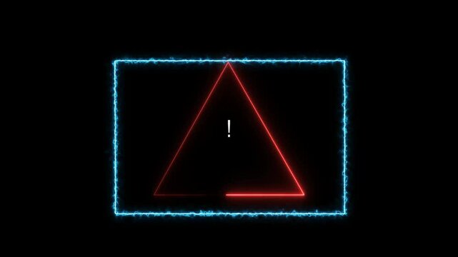 neon light Triangle animation video.4k stock video