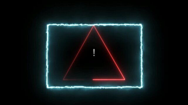 neon light Triangle animation video.4k stock video