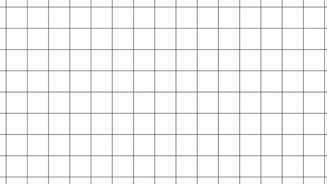 Minimalist grid lines moving on a solid black background, seamless loop motion, for modern digital, presentations, abstract geometric, pattern overlay