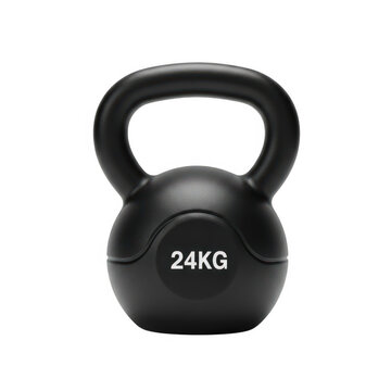 Black kettlebell with 2 to 8 kg weight range