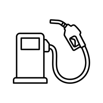 Fuel dispenser pump icon for gas station and vehicle refueling facility.