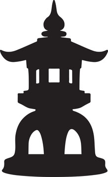 vector illustration of a japanese lantern on white background