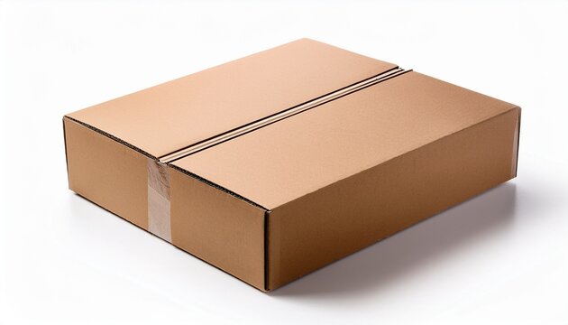 Cardboard Box Isolated On A White Background