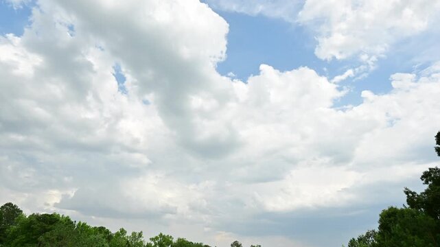 Time Lapse of Summer Clouds Over North Carolina