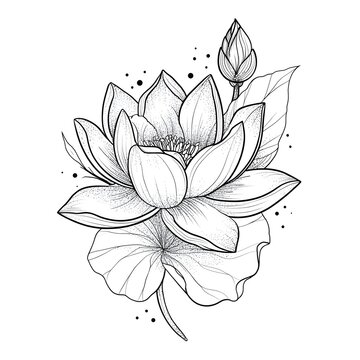 vector illustration of lotus flower