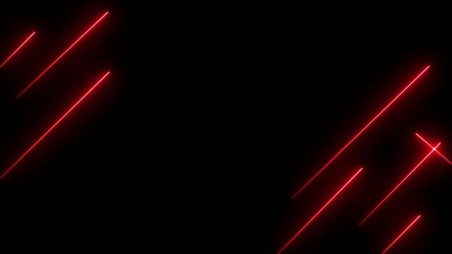 Glowing Red and blue Neon Geometric Line Frame Animation on Black Background Futuristic Abstract CK Loop motion