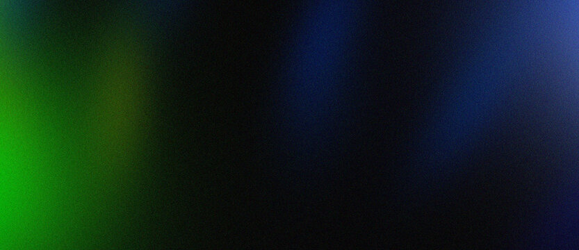 Abstract dark background with soft green and blue light