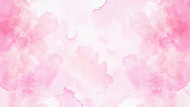 Soft Pastel Pink Watercolor Wash Background with Dreamy Gradient Texture and Artistic Paint Stains, Elegant Minimalist Wallpaper for Creative Design Projects and Copy Space