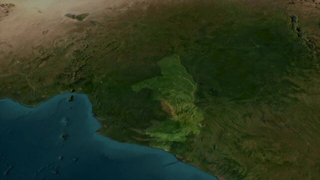  Zooming From World Map To CONGO, High Tech Colorful Map Animation