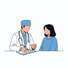 Fototapeta premium Doctor Patient Consultation Meeting Discussion Healthcare Medical Visit