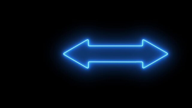direction left and right arrow icon animation, left and right,double arrow icon with left and right side animation background video.
