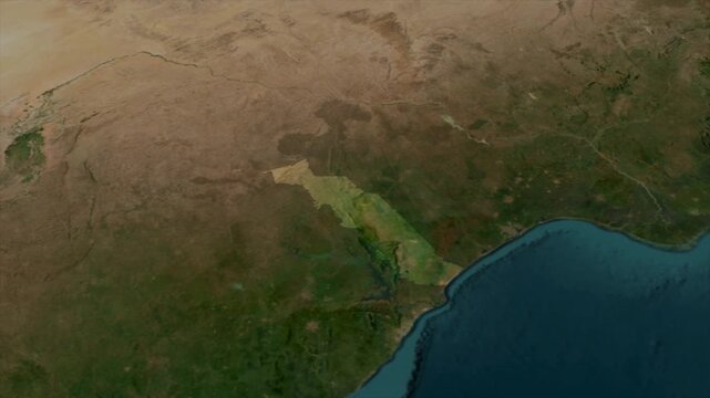  Zooming From World Map To TOGO, High Tech Colorful Map Animation