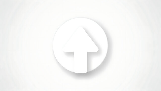 White arrow symbol pointing upwards inside a circle icon with direction