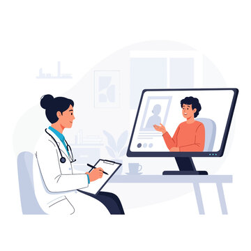 Doctor Consults Patient Via Video Call To Discuss Health Concerns