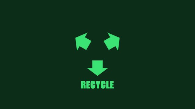 Eye recycle animation: sustainable environmental concept and green energy motion 4k sustainability