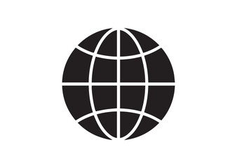 Obraz premium Globe Icon, Editable Solid Vector Illustration