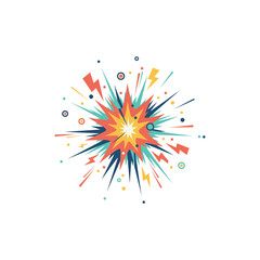 Abstract comic book explosion graphic element with explosion © ALI