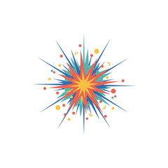 Colorful comic book explosion starburst graphic with explosion, starburst © ALI