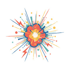Dynamic comic book style explosion with halftone effects explosion abstract © ALI