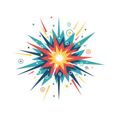 Abstract comic burst explosion graphic illustration with explosion, isolated © ALI