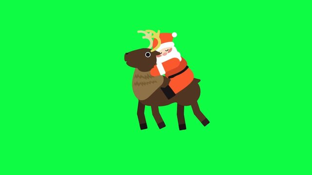 reindeer with christmas gift
