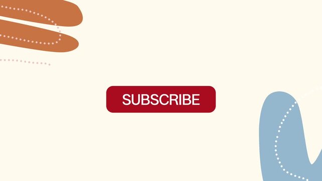Animated subscribe button for video content, social media and call to action.