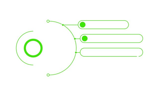 Round Infographic Shape Animation Circular Business Process Motion Graphics4K