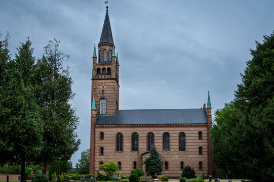 Historic St&uuml;ler church in Langen, Brandenburg, Germany