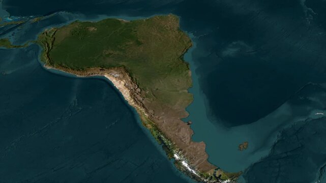  Zooming From World Map To CHILE, High Tech Colorful Map Animation