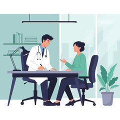 Fototapeta premium Doctor Consultation Patient Care Medical Checkup And Health Consultation At The Clinic