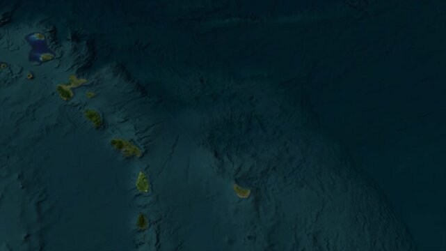  Zooming From World Map To SAINT LUCIA, High Tech Colorful Map Animation