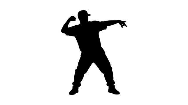 Baseball pitcher silhouette throwing ball in action pose.