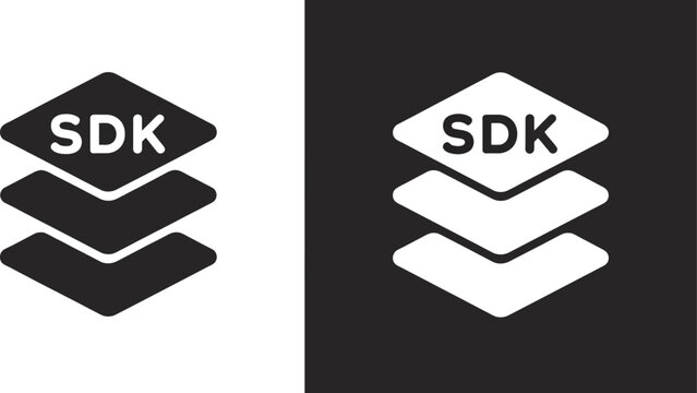 SDK Icon. Software Development Kit Symbol Representing Application Development, Programming Tools, API Integration And Developer Resources.