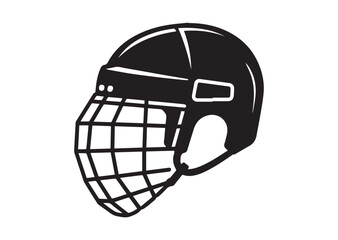 Fototapeta premium Hockey Helmet icon, Hockey Helmet solid vector