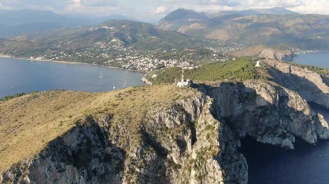 Capo Palinuro, Campania, Italy, aerial drone view