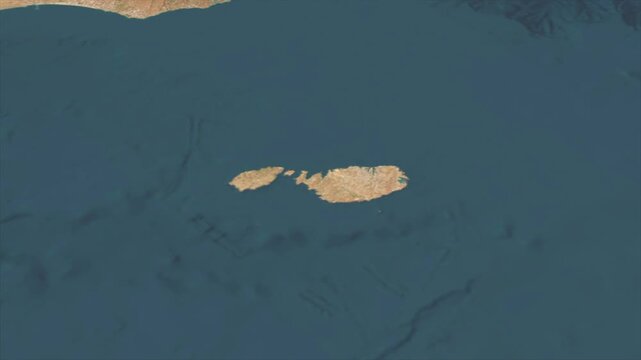  Zooming From World Map To MALTA, High Tech Colorful Map Animation