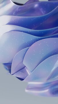 Abstract Blue Holographic Surface Motion