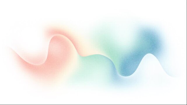 Abstract pastel cyan peach iridescent mesh background, soft liquid wave, dreamy blur light texture, minimal poster cover design