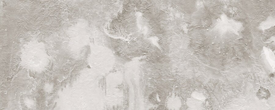 Light grey artistic stucco wall surface with abstract marble effect for interior room decor or modern building facade material finishing texture background design.